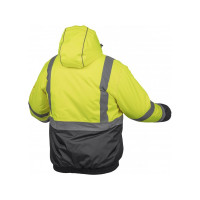 Светоотражающая куртка HOEGERT TECHNIK OKER, желтая, р.3XL HT5K244-3XL