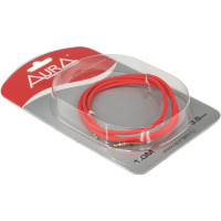 Кабель AurA миниджек, 3,5-3,5 mm, красный, 1 метр RCA-J10R