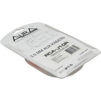 Кабель AurA миниджек, 3,5-3,5 mm, красный, 1 метр RCA-J10R