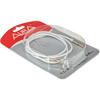 Кабель AurA миниджек, 3,5 > 3,5 mm, серебристый, 1 метр RCA-J12S
