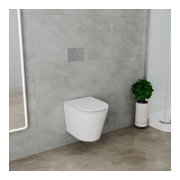 Подвесной унитаз Teymi Solli безободковый, сиденье микролифт T40201 ЦБ-00259927