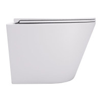 Подвесной унитаз Teymi Solli безободковый, сиденье микролифт T40201 ЦБ-00259927