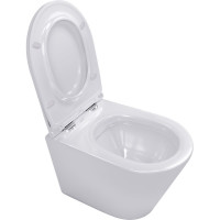 Подвесной унитаз Teymi Solli безободковый, сиденье микролифт T40201 ЦБ-00259927