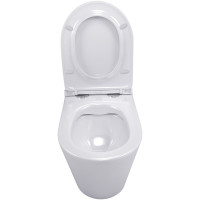 Подвесной унитаз Teymi Solli безободковый, сиденье микролифт T40201 ЦБ-00259927