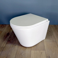 Подвесной унитаз Teymi Solli безободковый, сиденье микролифт T40201 ЦБ-00259927