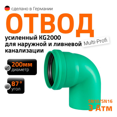 Отвод Ostendorf 200x87 Ger KG2000B 771655