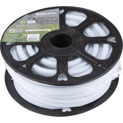 Гибкий круглый неон TDM ELECTRIC SMD2835-120 LED/м-220 В-6,5 Вт/м-IP67-6000 K, 25 м SQ0331-1518