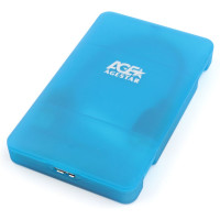 Внешний корпус AgeStar USB 3.0 2.5" SATAIII HDD/SSD, USB 3.0, пластик, синий, 3UBCP3 (BLUE)