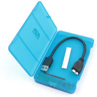 Внешний корпус AgeStar USB 3.0 2.5" SATAIII HDD/SSD, USB 3.0, пластик, синий, 3UBCP3 (BLUE)