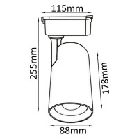 Трековый светильник Crystal lux CLT 0.31 006 30W WH