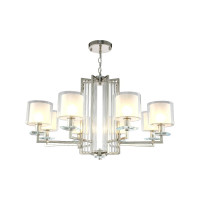 Подвесная люстра Crystal Lux NICOLAS SP-PL8 NICKEL/WHITE