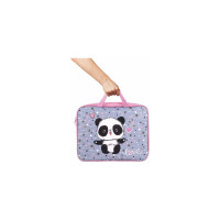 Папка BRAUBERG Funny panda на молнии, с ручками, А4, 1 отделение, полиэстер, 80 мм 271127