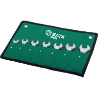 Ключи SATA 7 предметов комбинированные, укороченные, с трещоточным механизм 09034