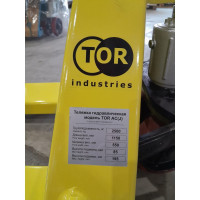 Гидравлическая тележка TOR AC(J) 2500 кг, 1150 мм, полиуретановые колеса 1020600