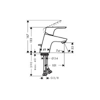 Смеситель для раковины HANSGROHE 31730000 Focus Е2 00000008272