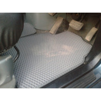 Ковры в салон автомобиля Eva Smart mitsubishi dion правый руль 2000 - 2005 эва сота коричневые c черной окантовкой 2079-A6B5-S