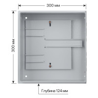 Учетно-распределительный щит ЩУ-3ф/ 3+4мод IP54 300х300х124 Народный TDM ELECTRIC SQ0905-2502