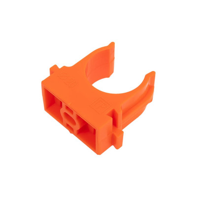 Крепеж-клипса для труб Промрукав для прямого монтажа оранжевая д20 100 шт PR13.0152