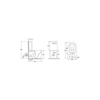 Бачок для напольного унитаза Aquanet Cetus 2.0 C2 слив 4.5/3 л, подключение снизу 00243539