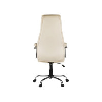 Кресло руководителя Helmi hl-e24 iсon, экокожа бежевая, хром 311365