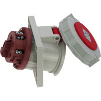 Встраиваемая наклонная розетка INPIN 63A/400V/3P+N+E/IP67, фланец 106x110 CA209