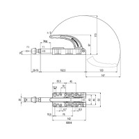 Зажим плунжерный с горизонтальным кронштейном KUKAMET, усилие 326 кг 533-5-Q20
