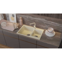 Мойка SANTREK AQUA BOXY SA-B780K 2 чаши 780х510 мм, песок-302, без сифона 313782