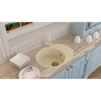 Мойка AQUA ROUND SA-R580L чаша + крыло SANTREK 580*450 мм (песок-302) (+ сифон) 313568