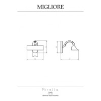 Настенный светильник-карниз Migliore MIRELLA L20 cm, бронза 17191