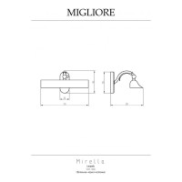 Настенный светильник-карниз Migliore MIRELLA L31 cm, золото 17341