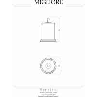 Баночка Migliore MIRELLA настольная, бронза 17160