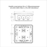 Огнестойкая коробка Промрукав для о/п двухкомпонентная Е15-Е120 100x100x40 1шт 60-0303-9005-FR6.0-4