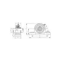 Подшипниковый узел FKD UCP313 (SY65TF)