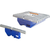 Шина "N" нулевая TDM ELECTRIC с изолятором на DIN-рейку 6x9мм стойка большая: 22 групп никелированная SQ0801-0332