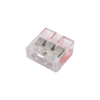 Универсальная компактная клемма НЗЭТК СМК 221-413, 3-проводная до 4,0 мм² (50 шт./уп.) smk-221-413