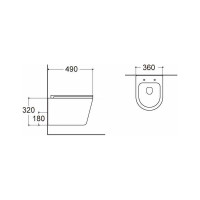 Подвесной унитаз с сидением Aquanet CETUS W Short Tornado Soft Close-SLIMSEAT 00332171