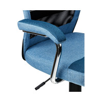 Кресло руководителя Helmi hl-e41 stylish, ткань/сетка, синяя/голубая 318581