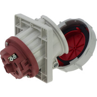 Встраиваемая наклонная розетка INPIN 63A/400V/3P+N+E/IP67, фланец 106x110 CA209