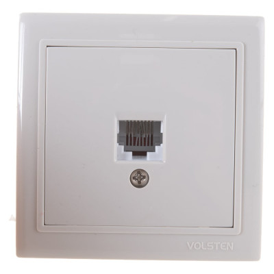 Volsten V01-32-C11-S Розетка 1-мест. комп. крем, Solar 9861