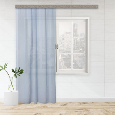 Штора witerra тюль лен 150x275 см голубой 109060