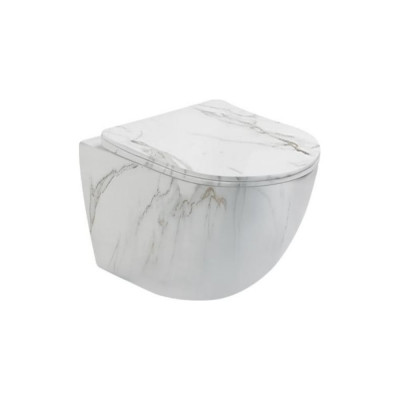 Подвесной безободковый унитаз Santi Line SL-5005MRB