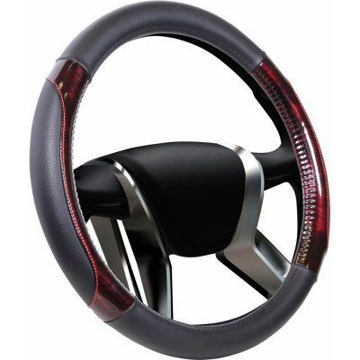 Оплетка на руль SENATOR Oregon экокожа, M, бордовый OPLS1701