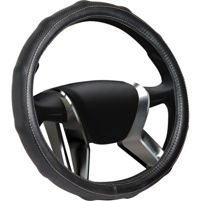Оплетка на руль кожаная SENATOR California M, 38 см, черный OPLS1301