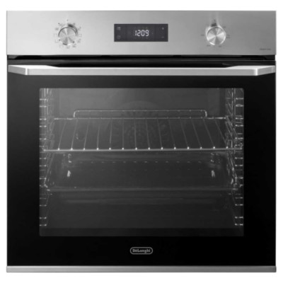 Многофункциональный электрический духовой шкаф DeLonghi nsm 11 xl rf rus, 60 см, черный, конвекция, гриль, booster, поддержка паром, телескопические направл К000000000131