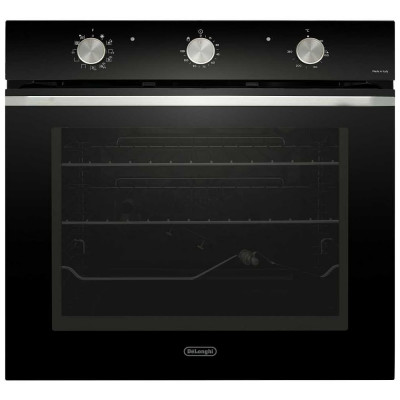 Многофункциональный электрический духовой шкаф DeLonghi nsm 7 nl rf rus, 60 см, черный, конвекция, гриль, booster, поддержка паром, телескопические направля К000000000137