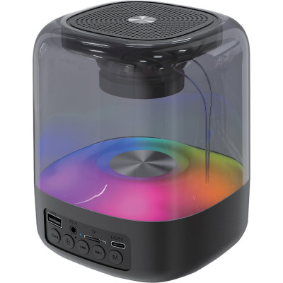 QUMO Акустическая система Plasma ВТ 0082, объемное звучание, RGB подсветка отключаемая, USB+MicroSD+Jack 3,5мм + Блютуз 42085