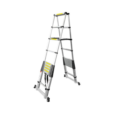 Forcekraft Стремянка телескопическая бытовая алюм, 4,1м 13+13 ступ, FK-BL-TA410(54030)