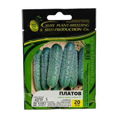 ELITE PLANT-BREEDING & SEED PRODUCTION Co. Платов F1 семена огурца 20 шт ЭС мини 1999942834