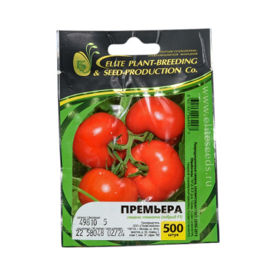 ELITE PLANT-BREEDING & SEED PRODUCTION Co. Премьера F1 семена томата 500 шт ЭС мини 1071860374