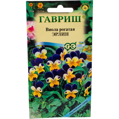 ГАВРИШ Виола Эрлин, рогатая (Анютины глазки)_ 0,05 г серия Альпийская горка 1071857612